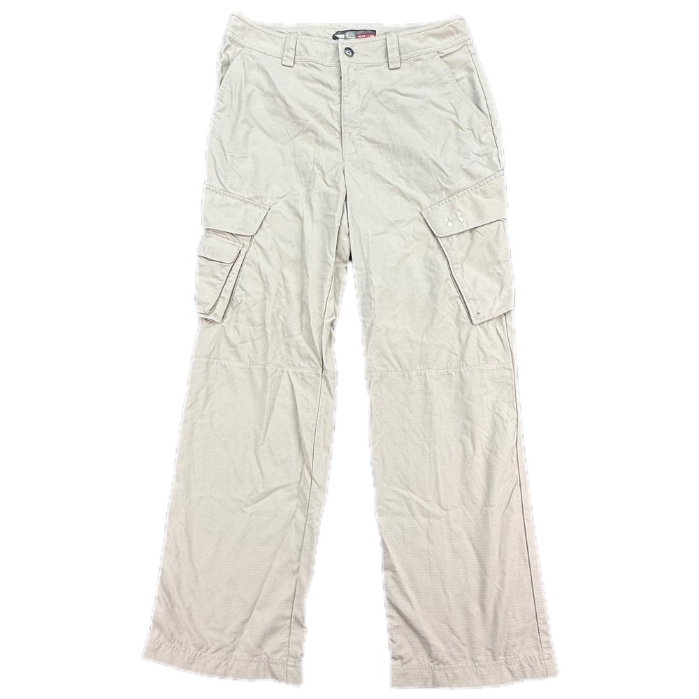 Under Armour Cargo Pants Mens W32 L30 Tan Ripstop Utility Hiking Trousers 207276